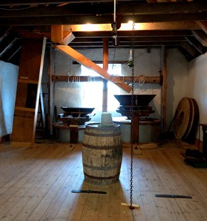 inside the Qunedale water mill
